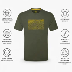 Maglietta da trekking RAB Syncrino Ridge Olive