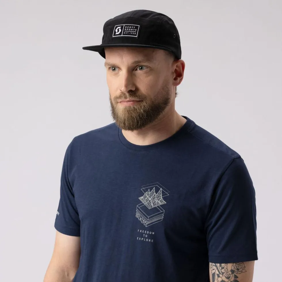 Maglietta da trekking Scott Defined Dri Short Sleeve Dark Blue