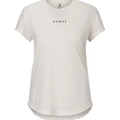 Maglietta da trekking Scott W's Defined Short Sleeve Cotton White