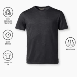 Maglietta da trekking Vaude Men's Essential Tee Shirt Black