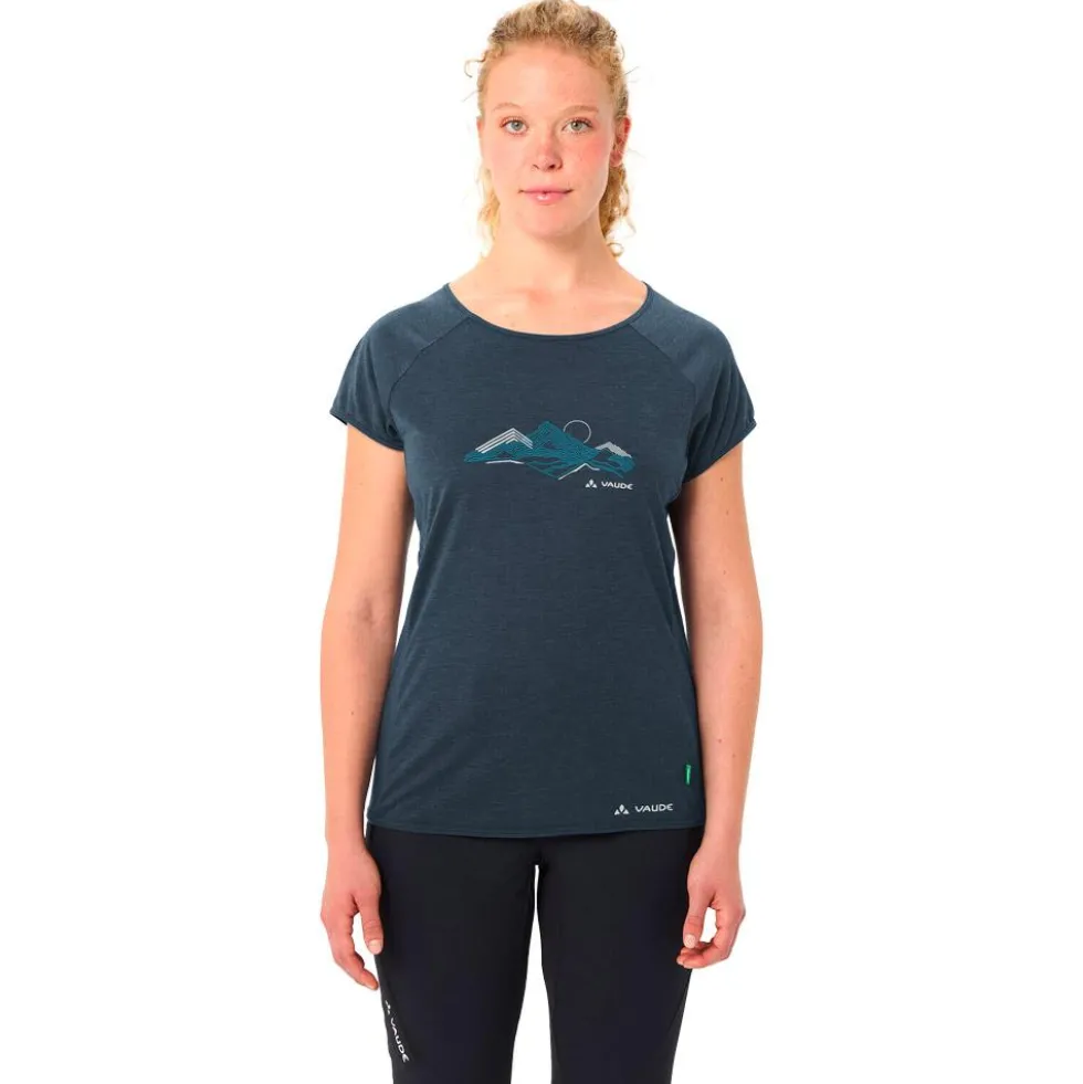 Maglietta da trekking Vaude Women's Tekoa T-Shirt II Dark Sea White