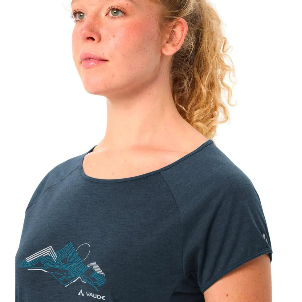 Maglietta da trekking Vaude Women's Tekoa T-Shirt II Dark Sea White