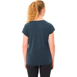 Maglietta da trekking Vaude Women's Tekoa T-Shirt II Dark Sea White