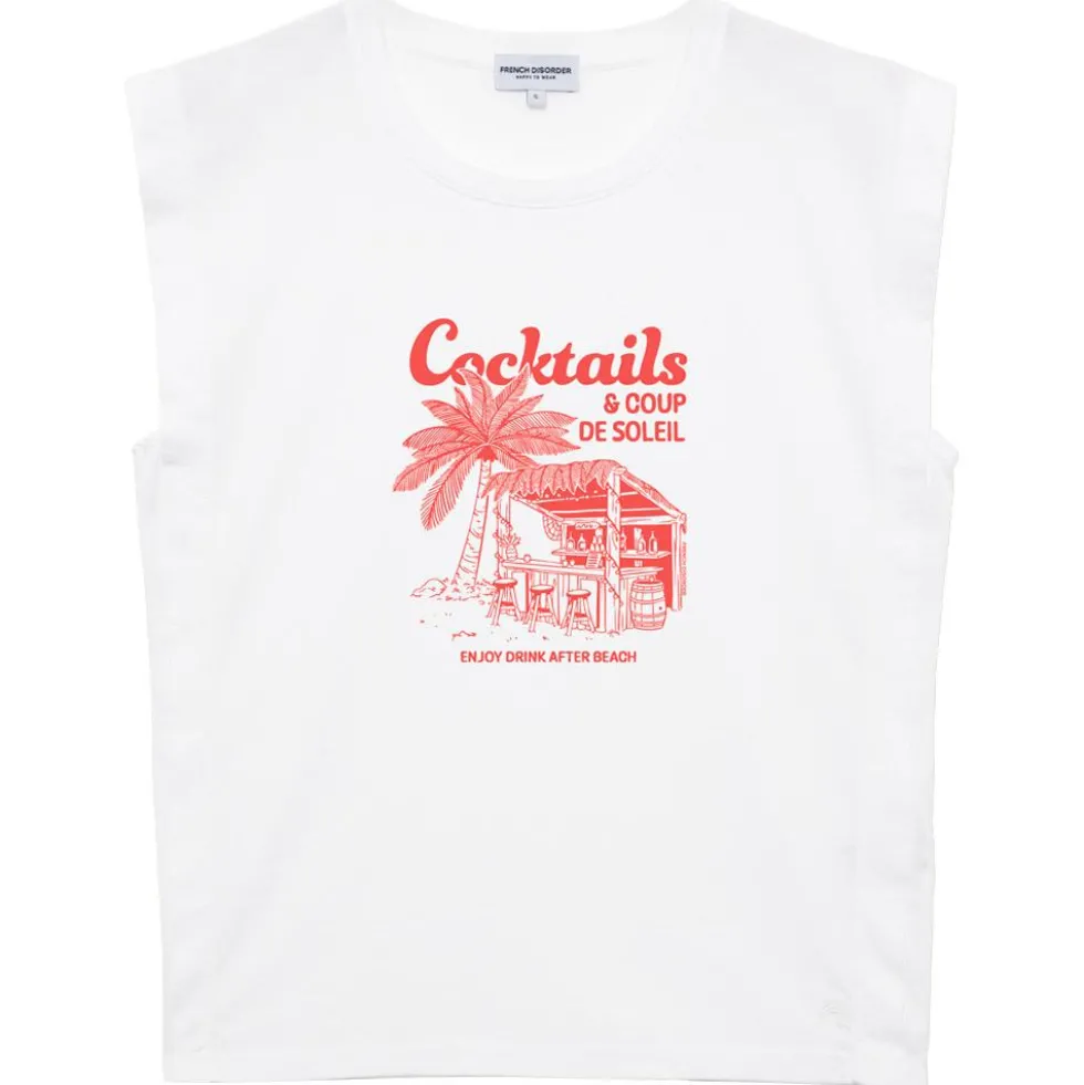 Maglietta French Disorder Poppy Cocktails White