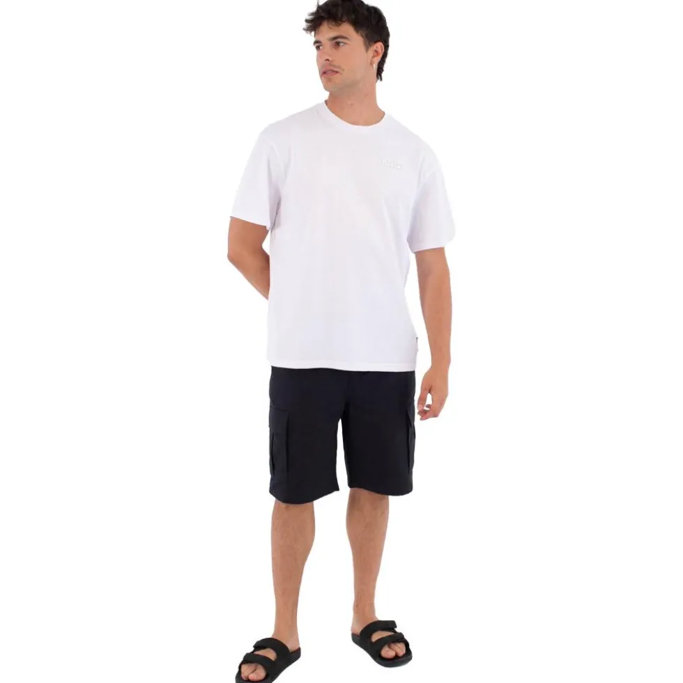 Maglietta Hurley Bubble Back Print Short Sleeve White