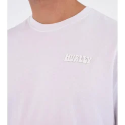 Maglietta Hurley Bubble Back Print Short Sleeve White