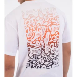 Maglietta Hurley Bubble Back Print Short Sleeve White