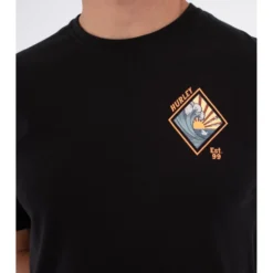 Maglietta Hurley Short Sleeve Printing Press Disques Black