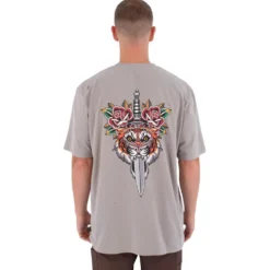 Maglietta Hurley Tattoo Trudy Tigger Short Sleeve Particle Grey