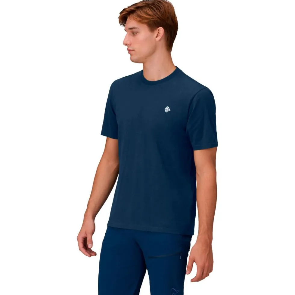Maglietta Norrona 29 Cotton Viking Patch T Shirt Indigo Night