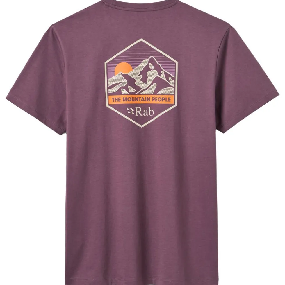 Maglietta RAB Stance Mountain Peak Dark Iris