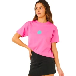 Maglietta Rip Curl Icons Of Surf Relaxed Super Pink