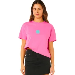Maglietta Rip Curl Icons Of Surf Relaxed Super Pink