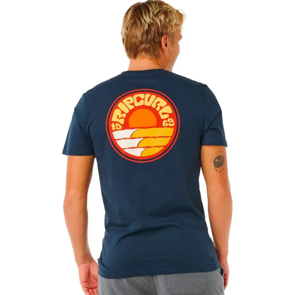 Maglietta Rip Curl Pacific Rinse Stacked Dark Navy