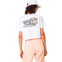Maglietta Rip Curl Paradiso Crop White
