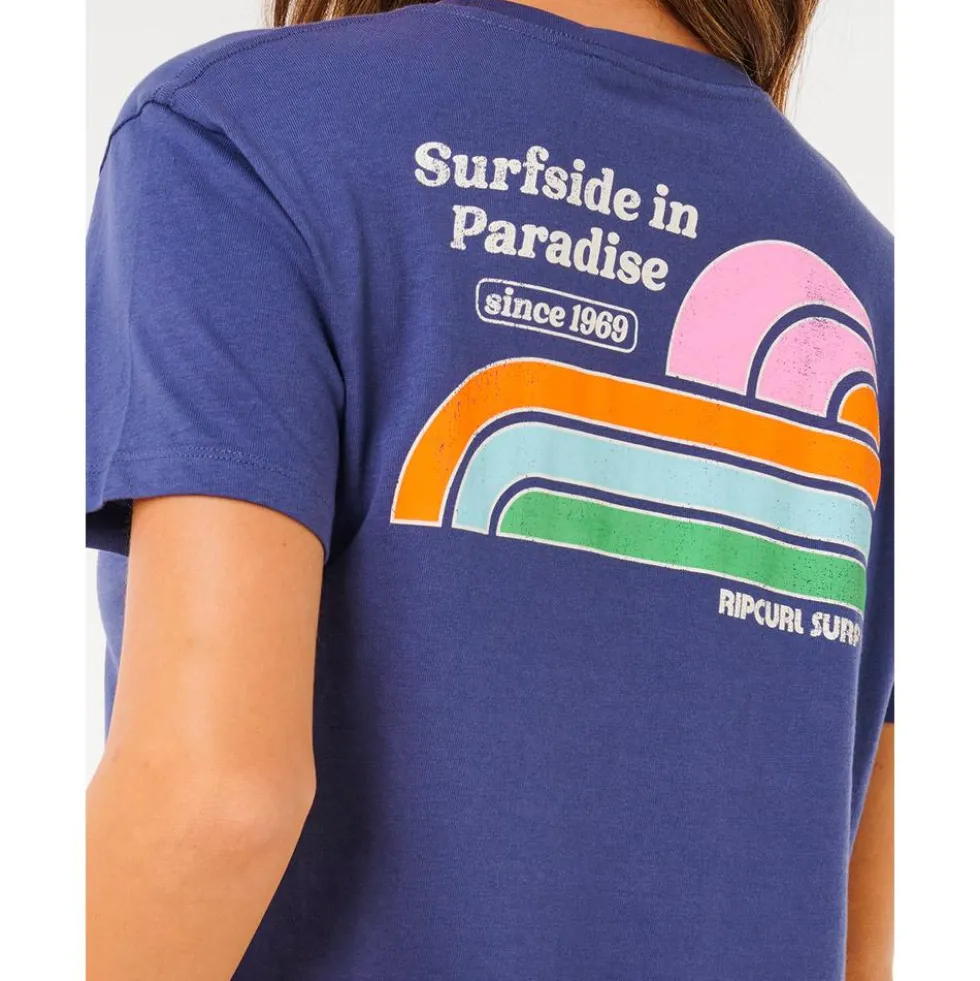 Maglietta Rip Curl Surf Side Cropped Navy