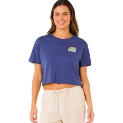 Maglietta Rip Curl Surf Side Cropped Navy