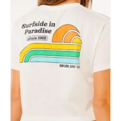 Maglietta Rip Curl Surf Side Cropped Bone