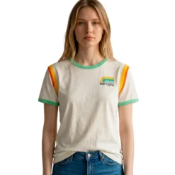 Maglietta Rip Curl Surf Side Ringer Bone