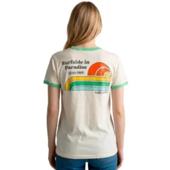Maglietta Rip Curl Surf Side Ringer Bone