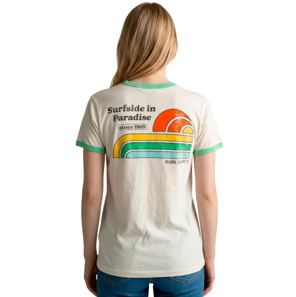 Maglietta Rip Curl Surf Side Ringer Bone
