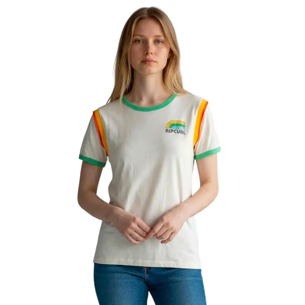 Maglietta Rip Curl Surf Side Ringer Bone