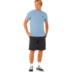 Maglietta Rip Curl Wettie Passage Icon Faded Denim