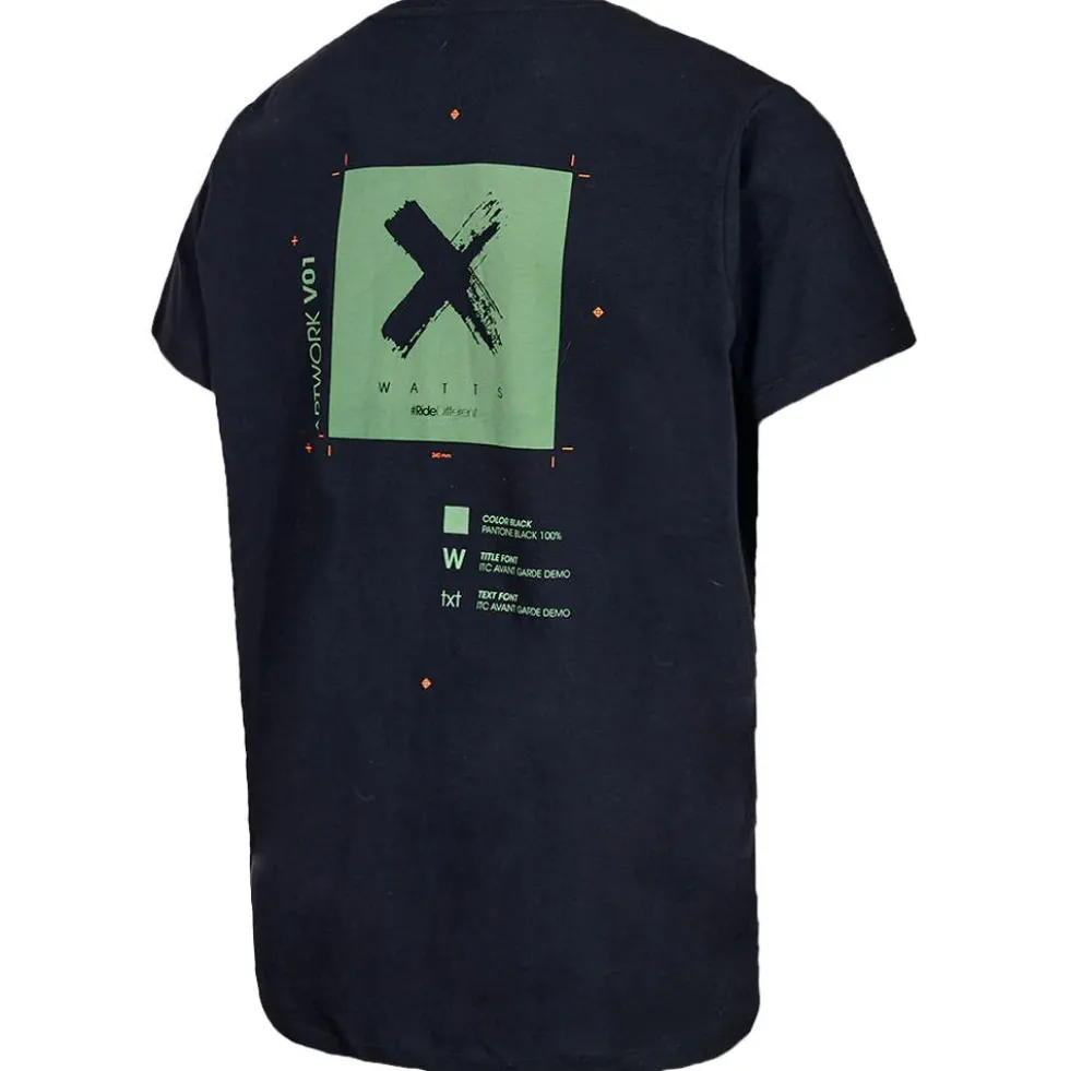 Maglietta Watts X-Pantone Full Black