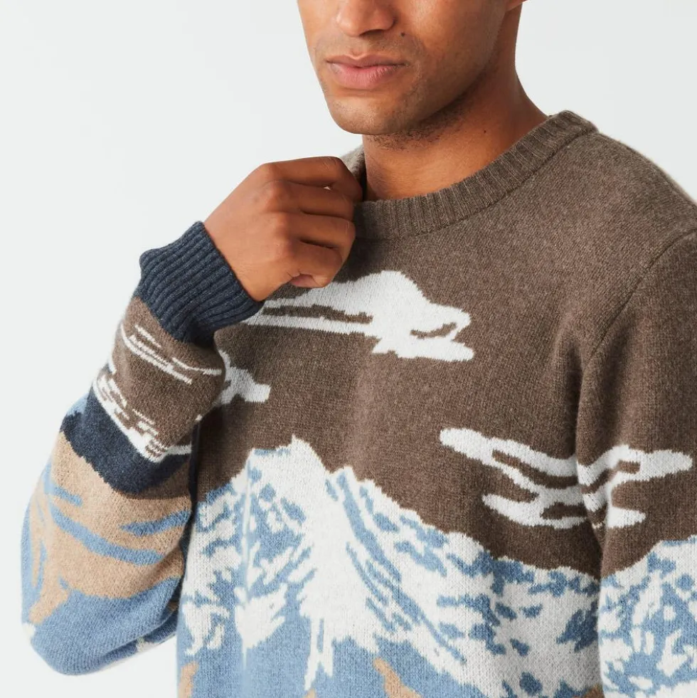 Maglione Picture Gibow Knit Sweater Cloudy Landscape Men