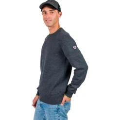 Maglione Rossignol Stripe Rn Knit New Onyx Grey