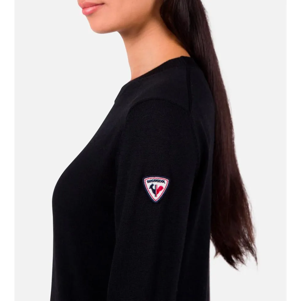 Maglione Rossignol W Corporate Crew Neck Black