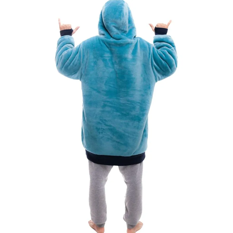 Mantelle All-In Poncho Plaid Blue
