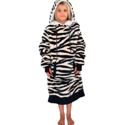 Mantelle All-In Poncho Plaid Junior Zebra