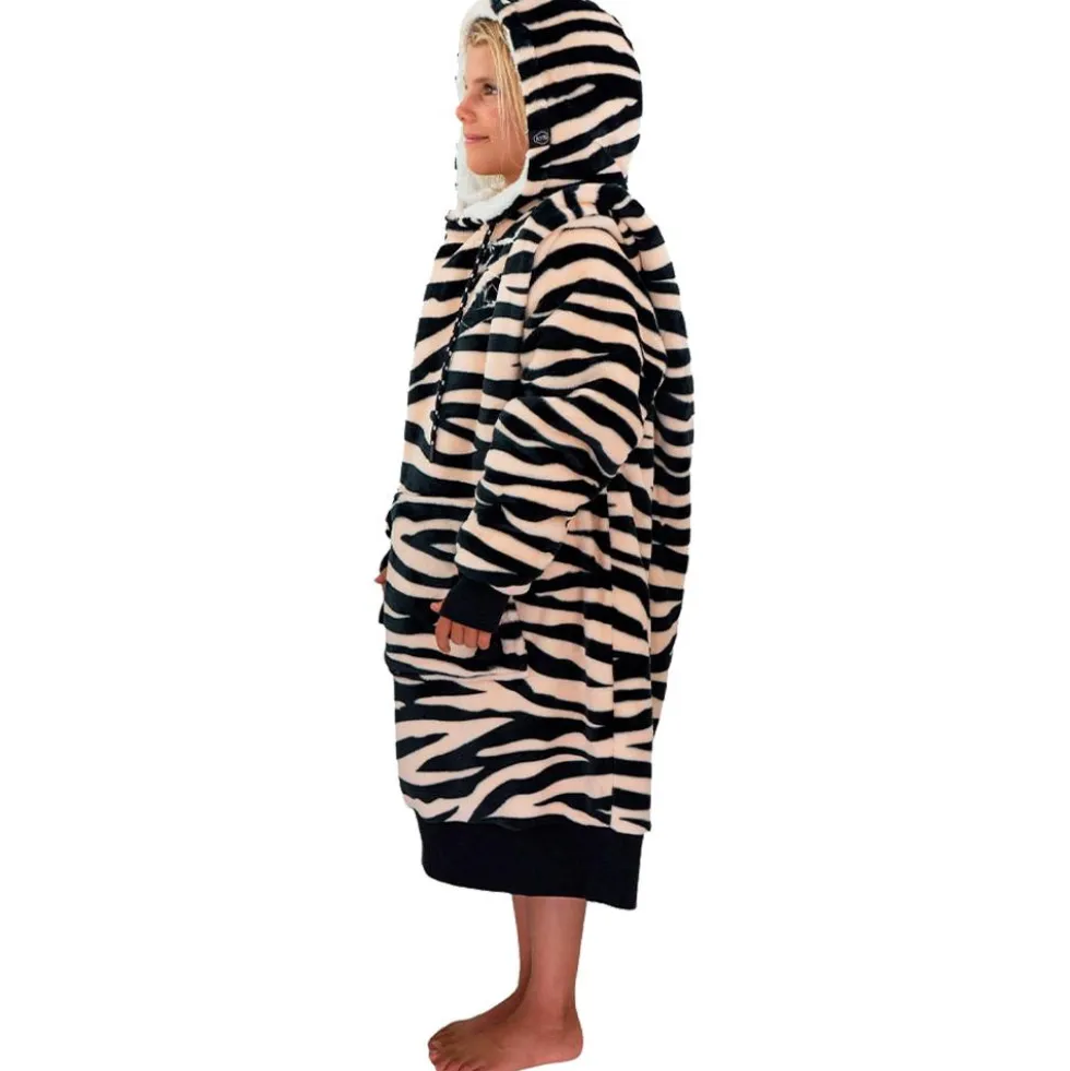 Mantelle All-In Poncho Plaid Junior Zebra