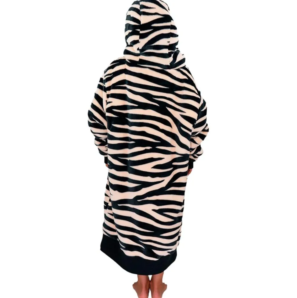 Mantelle All-In Poncho Plaid Junior Zebra