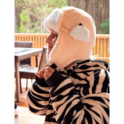 Mantelle All-In Poncho Plaid Junior Zebra
