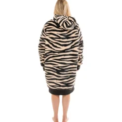 Mantelle All-In Poncho Plaid Zebra Dark Pink