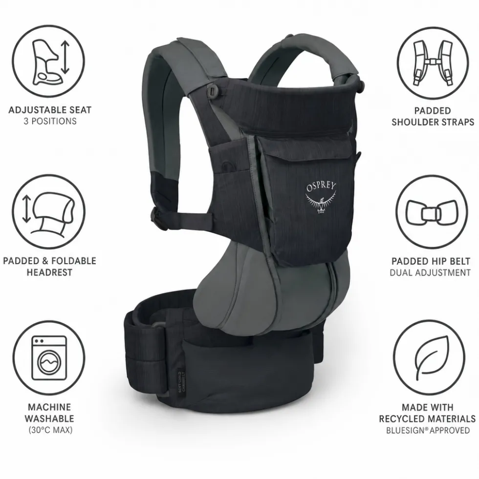 Marsupi Osprey Poco Soft Child Carrier Lt Black