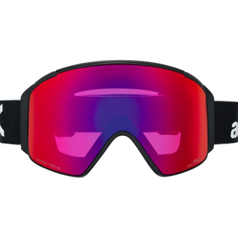 Maschera Anon M4S Cylindrical MFI Black Perceive Sunny Red + Perceive Cloudy Burst