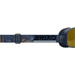 Maschera Briko Chino Sharp Lite Graphic Pickled Bluewood Orange Base Gold Mirror