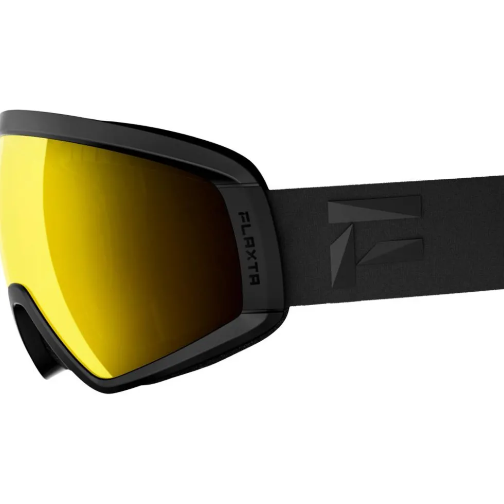 Maschera Flaxta Continuous Black Gold Mirror Lens