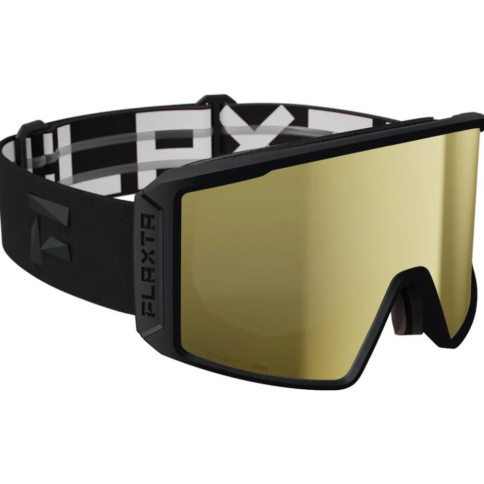 Maschera Flaxta Evoke Black Gold Mirror Lens