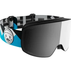 Maschera Flaxta Prime Junior Black Flaxta Blue Silver Mirror