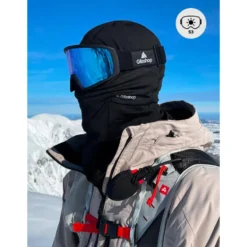 Maschera Glisshop Mountain Belledonne Black Adaptive Blue Mirror