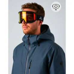 Maschera Glisshop Mountain Belledonne Black Adaptive Red Mirror