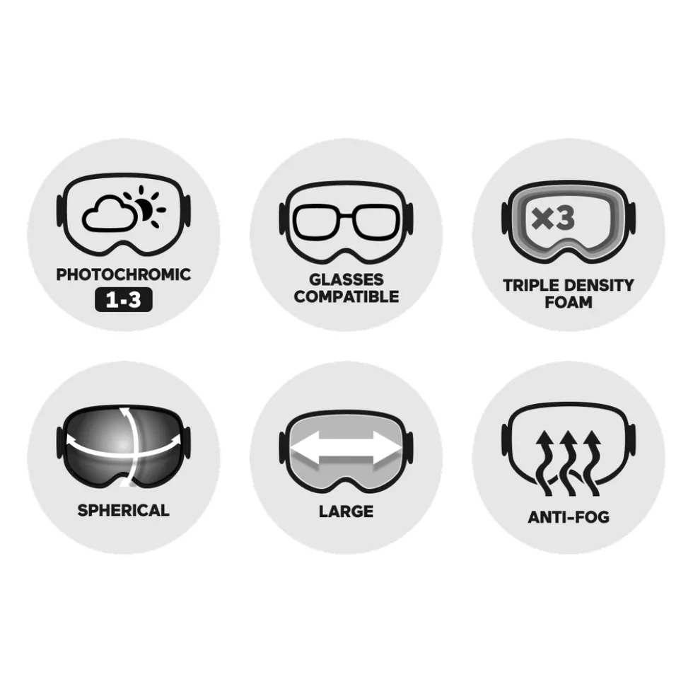 Maschera Julbo Hit Otg Gris Reactiv 1-3 Glare Control