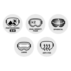 Maschera Julbo Lightyear Noir Jaune Reactiv 2-4 Polarized