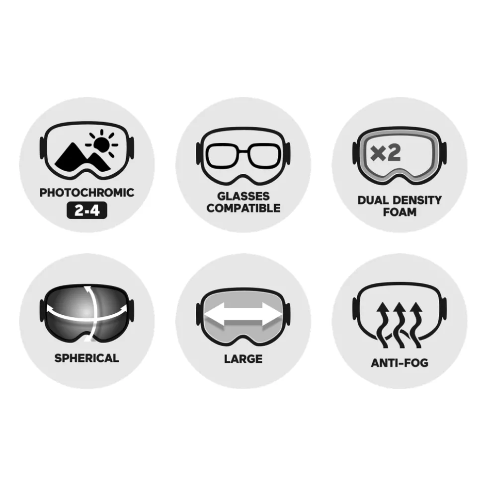 Maschera Julbo Lightyear Otg Noir Gris Reactiv 2-4 Polarized