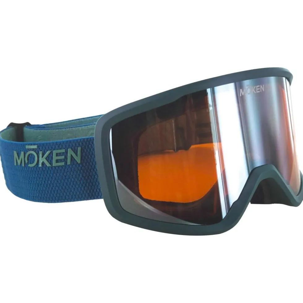 Maschera Moken Vision Two Blue Silver Orange Flash Silver