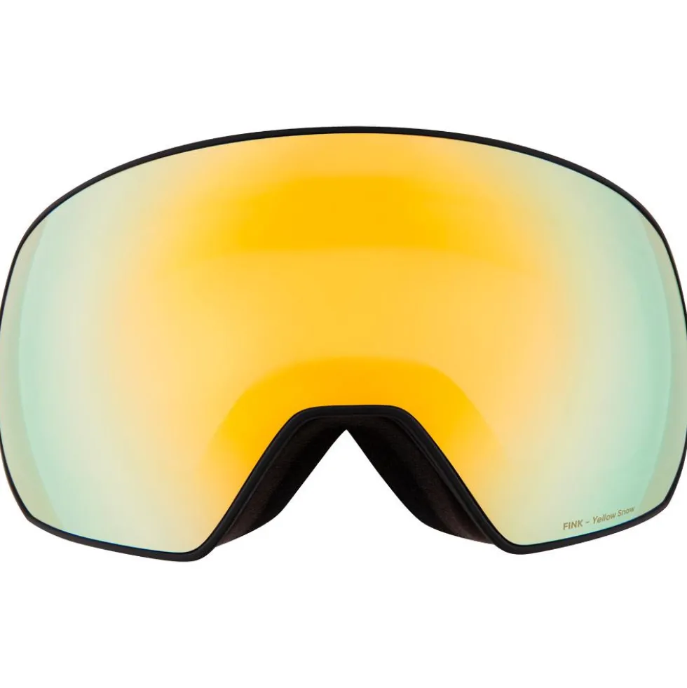 Maschera Red Bull Spect Fink Matt Black Smoke Yellow Mirror